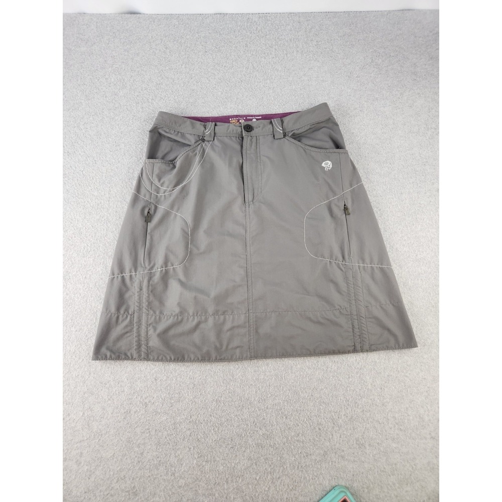 Mountain Hardwear Skirt Size 8 Gray Hiking Outdoor Stretch Pockets Comfy! Medium